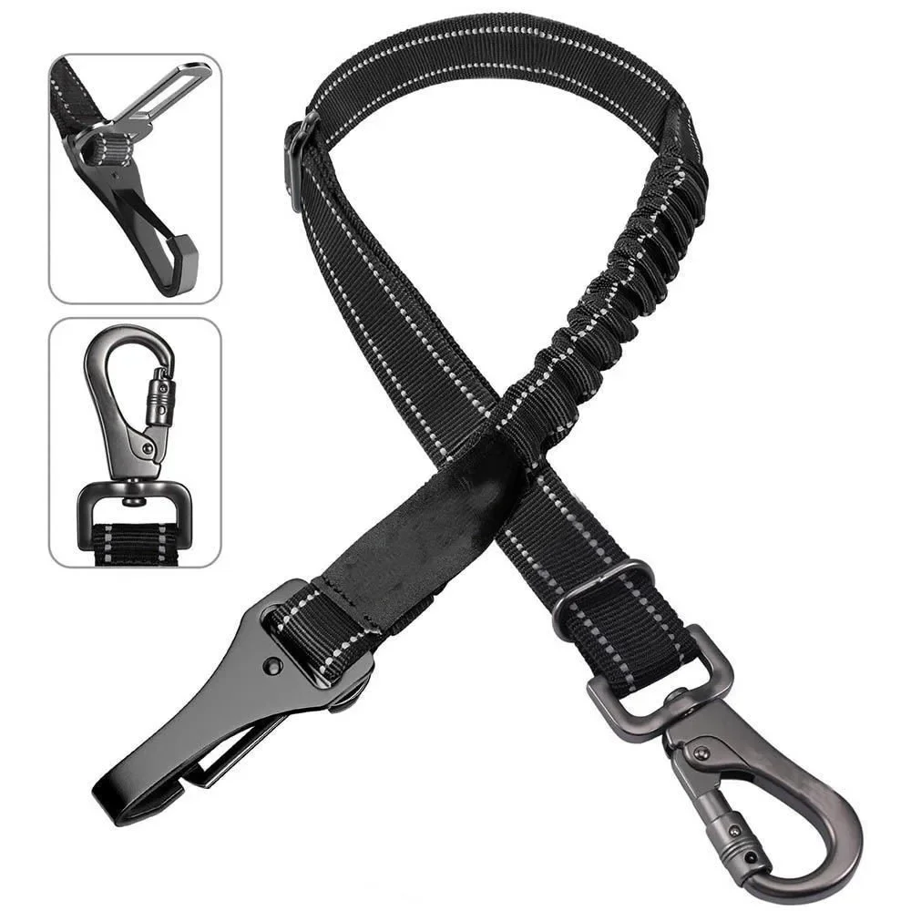 The Bungee Style Seat Belt for Your Dog ONE Bungee & ONE Straight Buckle